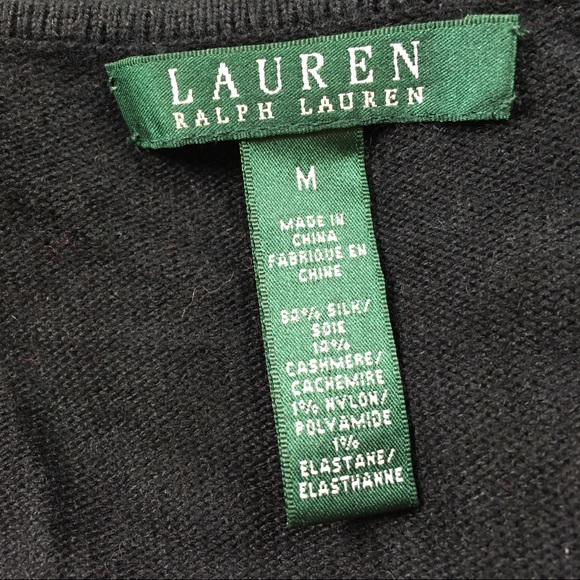Ralph Lauren Cashmere Silk Blend Black Sweater - Picture 8 of 8